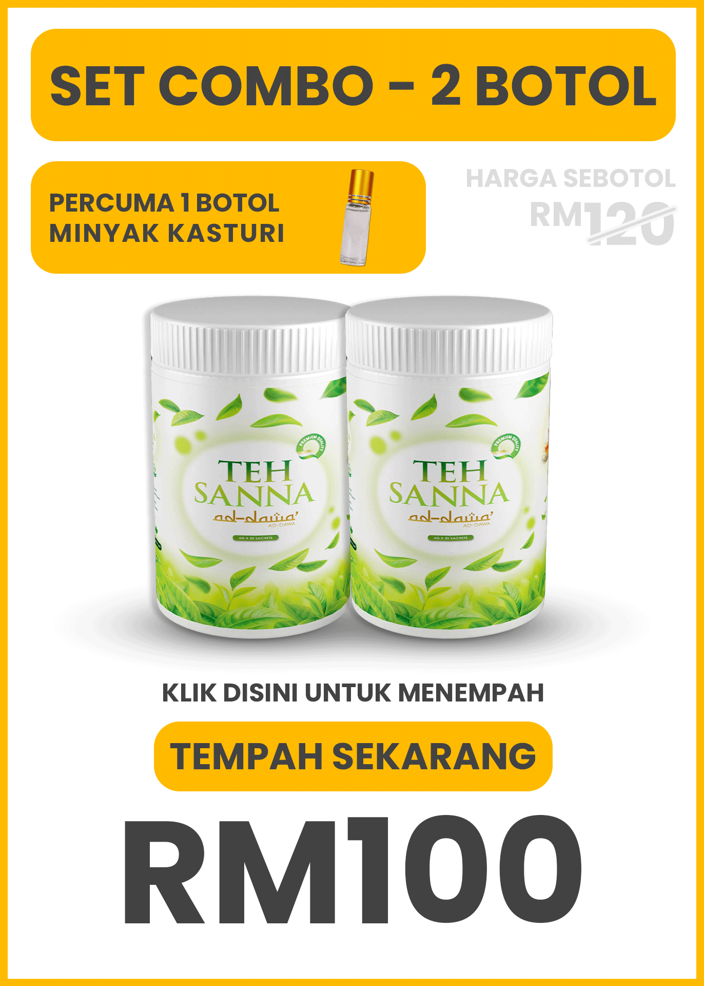 SET COMBO 2 BOTOL Teh Sanna Set combo 2 botol teh sanna